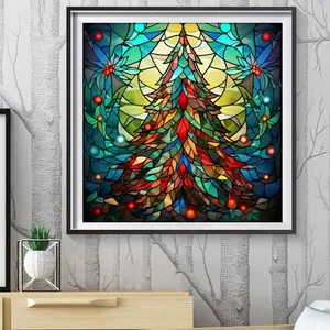 5D Christmas Tree Diamond Painting Kits DIY Diamond Art Diamond Painting Kits for Adults Round Full Drill Diamond Dots Art Kits for Home Decor Gift