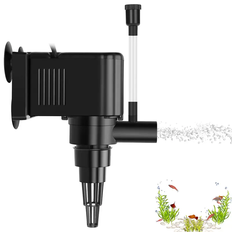 AquaMiracle 2-Pcs Submersible Aquarium Powerhead Pump - 135/210/265GPH (1000L/H), 10.5-Watt Epoxy Sealed Motor, Oxygen Boost, Water Circulation, Heating, Aeration for 10-40/80 Gal Fish Tanks & Setups