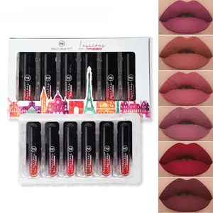 Long-lasting Soft Matte Lipstick Set, 6 Counts/set Easy Coloring Lip Sticks, Suitable for All Occasions, Glossy Lip Makeup Products for Girls & Women