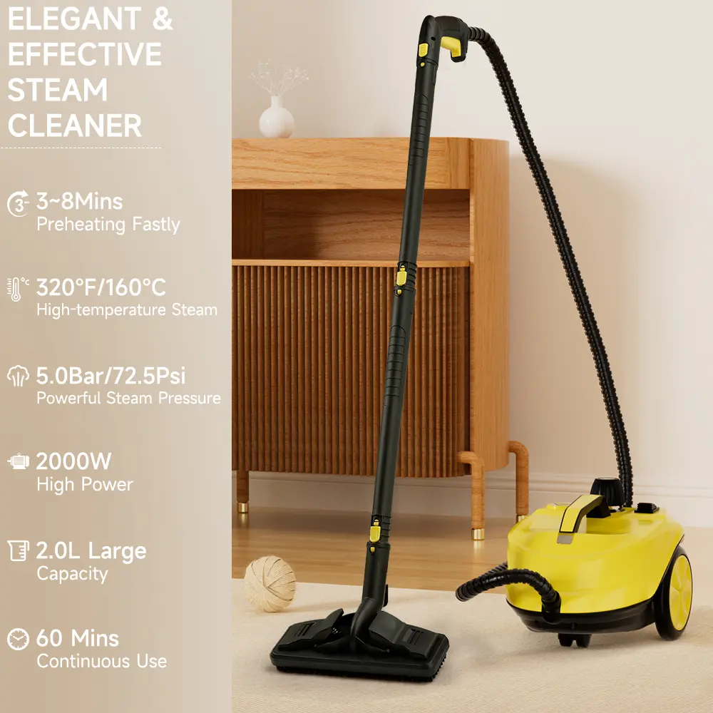 2000W Powerful Steam Cleaner for House, High-Pressure Steam Cleaner Car Household Cleaning Machine