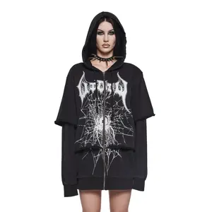 Looming Goth Zip-Up Hoodie