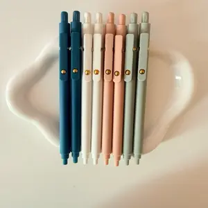 8pcs Aesthetic Gel Pen Set (0.5mm tip: Black Ink) Quick Drying Dry