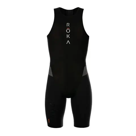 Roka New Men's Triathlon Swimskin Sleeveless Jumpsuit Bike Mtb Pro Team Race Trisuit Swimming Running Speed Triple Suit