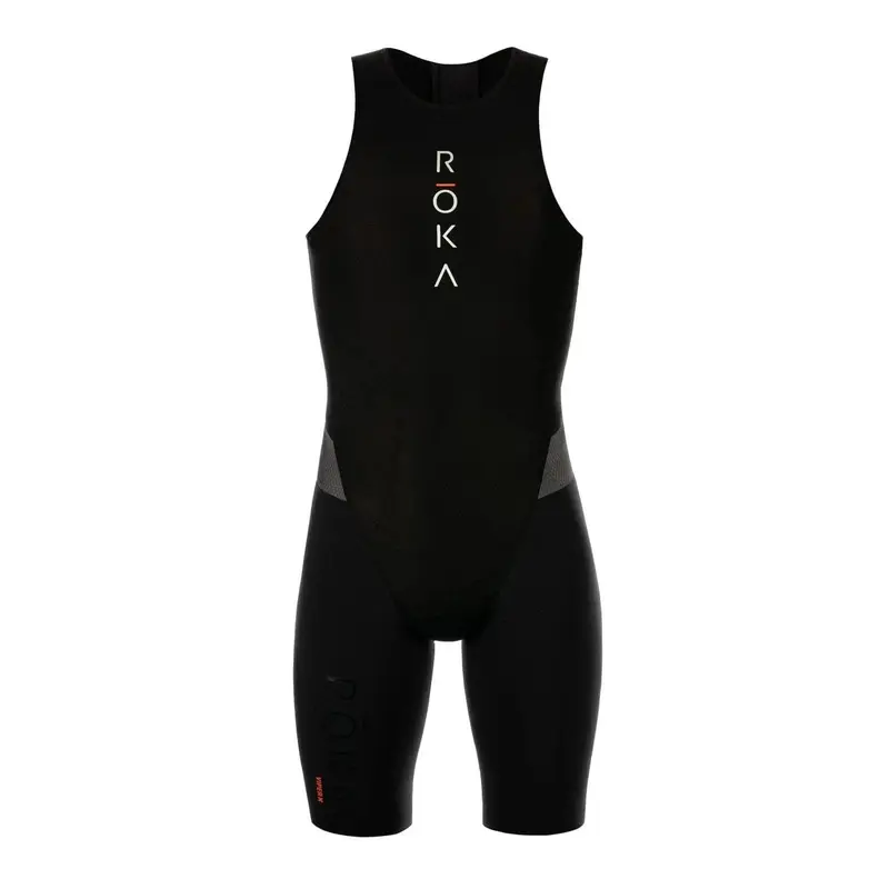 Roka New Men's Triathlon Swimskin Sleeveless Jumpsuit Bike Mtb Pro Team Race Trisuit Swimming Running Speed Triple Suit