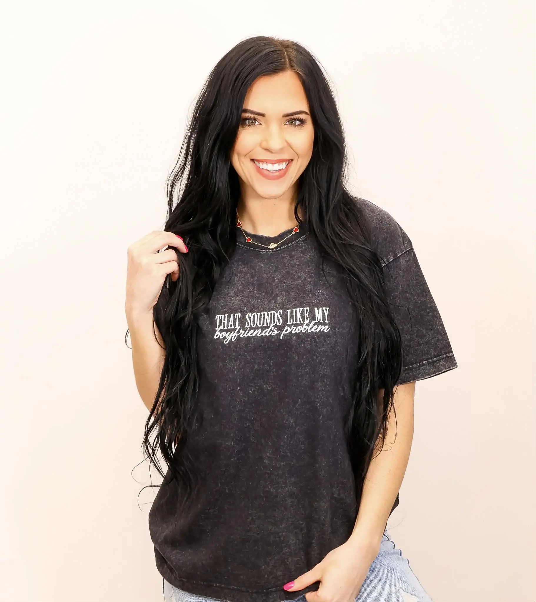 That Sounds Like Embroidered Tshirt - Women's Casual Oversized Short Sleeve Top