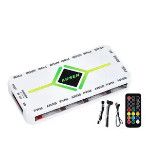 ddr5 32gb 6000 AUSEN ARGB Controller Computer Chassis Fan PWM Temperature Control 5V3 Needle Point Light Synchronous Two-in-one Computer Case