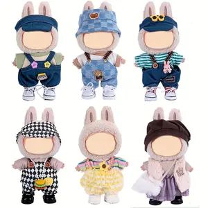 Different Style Doll Outfit Sets, Clothes for Labubu Doll, Doll Accessories, Hats, Clothes, Bags, for 6.69inch Doll Collection Wardrobe, Doll Bag And Accessories, Clothes Doll Costumes