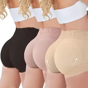 [Keilyn Only] ROOSE CLOUD Women's Plain Contrast Lace High Waist Compression Shapewear Panty with Hip Padding, Highwaist Girdle, Shaper Clothes,