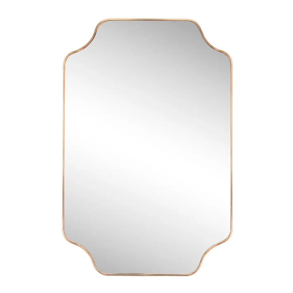 Alora 24 in. W x 36 in. H Medium Scalloped Rectangular Metal Framed Wall Mounted Mirror Alora 24 in. W x 36 in. H Medium Scalloped Rectangular Metal Framed Wall Mounted Mirror