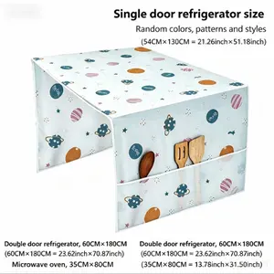 Strawberry  Pattern Microwave Dust Cover,  1 Count Waterproof & Oil-proof Microwave Oven Cover with Pocket, Home Appliance Protector for Kitchen