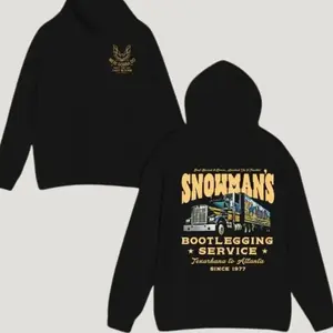 Snowman’s Bootlegging Service Hoodie – Smokey and the Bandit Retro Trucker Sweatshirt, Vintage Movie Pullover, Unique Gift for Truck Drivers