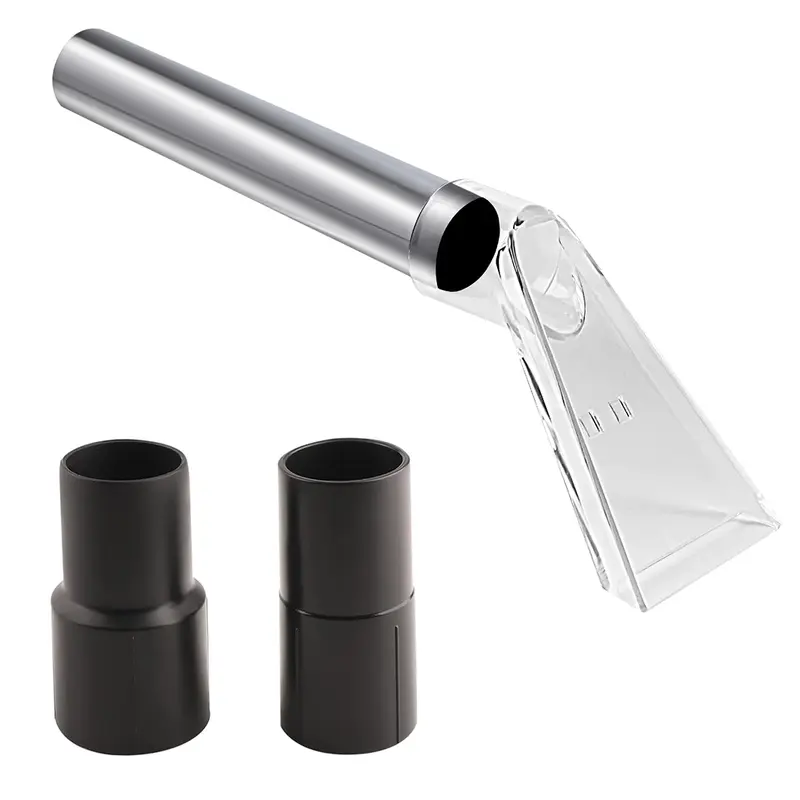 Stainless Steel Carpet Vacuum Attachment Head - 27cm Head Size ( +/-+/- 1-3Cm Tolerance ), Powerful Dirt Removal, Pipe-Compatible Shop Vac Converter, Wet/Dry Vacuum to Extractor, Car Detailing Tool (1 Extractor Tool Included)