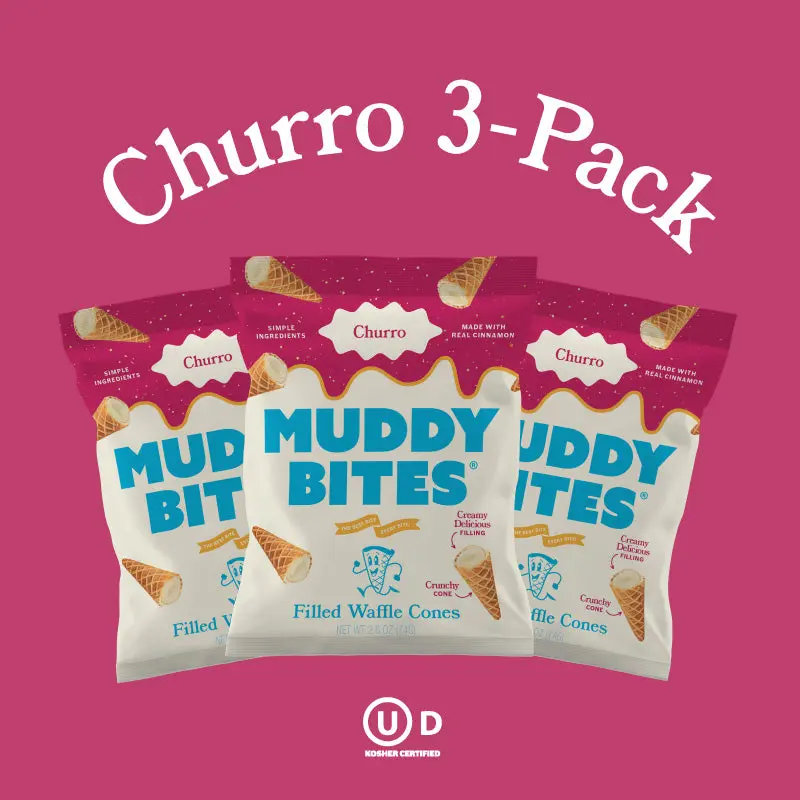 MUDDY BITES 3-PACK: Churro - 2.6oz MUDDY BITES 3-PACK: Churro - 2.6oz