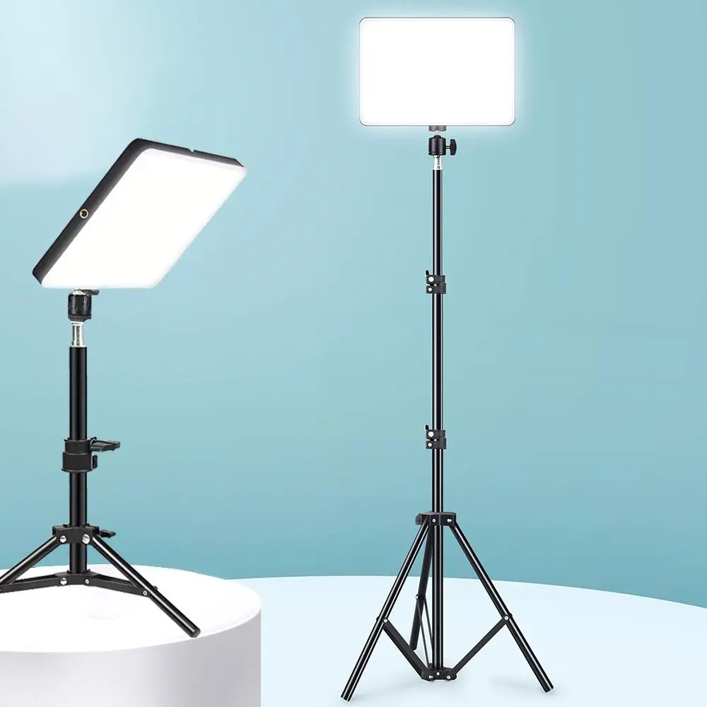 10 Inch Panel Lamp & 1.1m Tripod (1 Set), LED Panel Lamp with Tripod, Photographic Fill Light, LED Fill Lights, Photography Fill Light, Professional Camera Accessories, Studio Video Lighting for Home & Studio Use