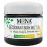 MONA All Natural Deodorant Body Butter for Whole Body & Intimate Parts | Deodorant Cream for Women, Men, and Teens | Aluminum Free | Bergamot & Lemon 2 oz
