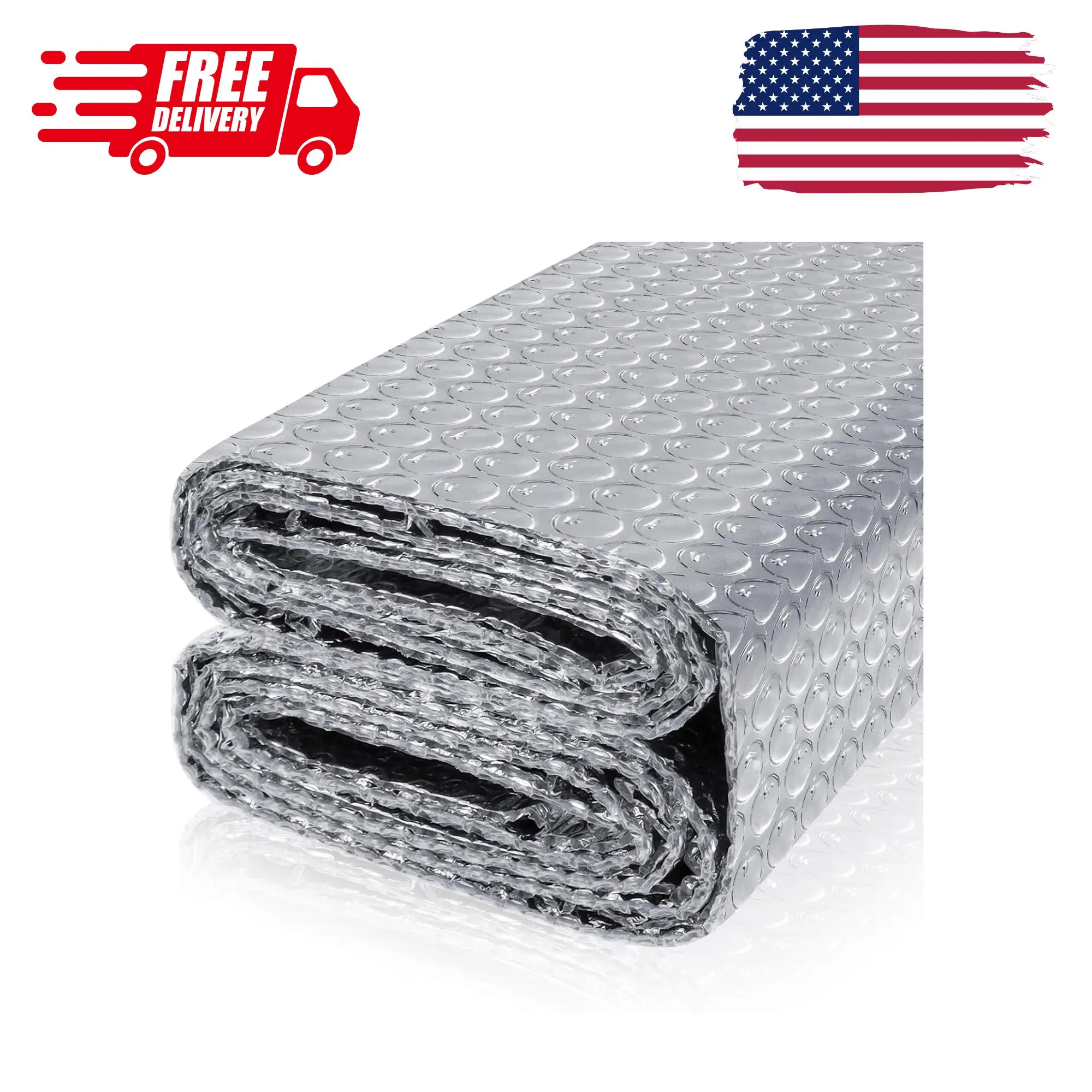Bubble Insulation Sheet, Reflective Insulation Roll, 23.6IN X 10FT