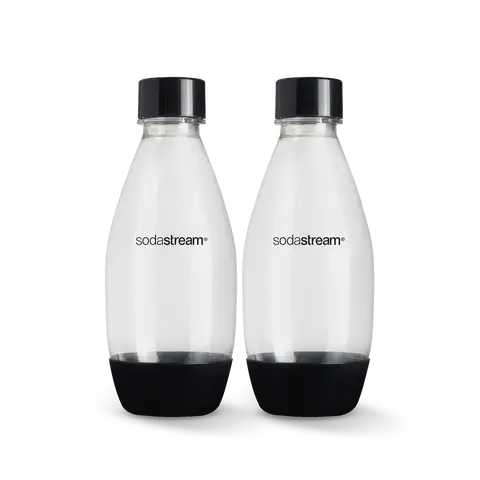 SodaStream 0.5L Slim Dishwasher Safe Bottles Twin Pack - Black