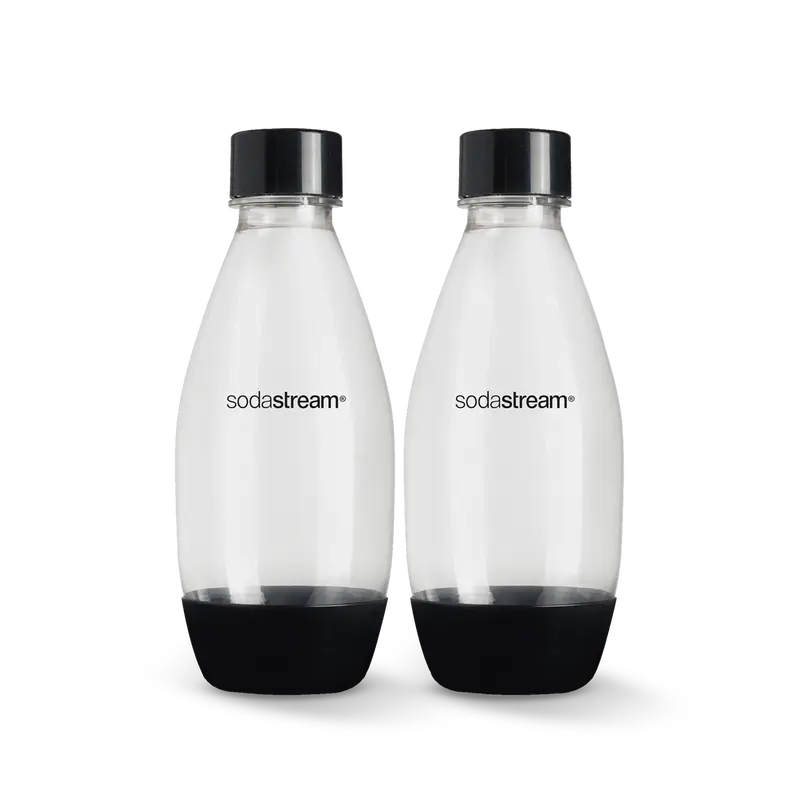 SodaStream 0.5L Slim Dishwasher Safe Bottles Twin Pack - Black