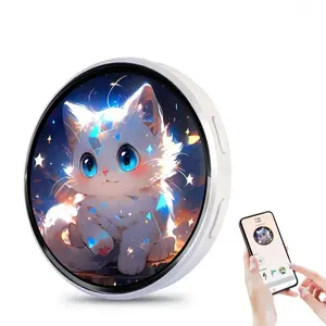 Electronic Badge Pin, Fashion Pendant, HD Touchscreen, Long Battery Life, Portable Multifunctional Anime & Game Accessory, Perfect Gift