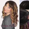 Vivian Plus - New! SUNNYMAY Breathable Bionic Scalp 18-Inch Mid-Length Water Wave Layered Mocha Berry Swirl Glueless Synthetic Wig with Wispy Blunt Bangs for Women 4×4.5 Natural Scalp Hard Silky Top Easy Wigs That Look Real Wig for Women
