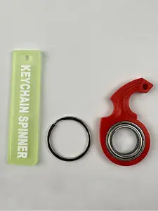 1 Piece 2nd Generation Fidget Spinner Keychain, Anti-Anxiety Toy for Stress Relief and Spinning, Sensory Fidget Keychain