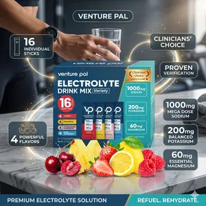 High Sodium Sugar Free Electrolytes Powder Packet, Zero Calories Hydration Packets with Vitamin, Sodium, Potassium & Magnesium, Electrolyte Drink Mix, Vegan, Keto Friendly, 16 Count