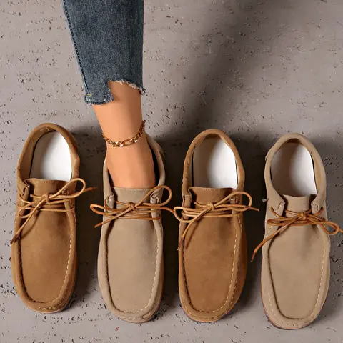 Women's Comfortable Slip-On, Flat Causal Shoes, Breathable Flats, Casual Flat Footwear, Breathable Low-Top Moccasins with Arch Support, Perfect for Walking & Driving