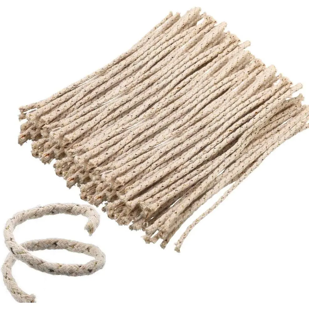 100pcs Windproof Lighter Wicks, 11.3mm*2mm Copper-Cotton Rope Lighter Accessories with Wick Core Size for Kerosene Petrol Lighters #FLQ215-C Lightkhaki, Wick Coresize