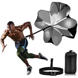 Running Speed Training 56" Parachute with Adjustable Strap, Free Carry Bag. Speed Chute Resistance Running Parachute for Kids Youth and Adults