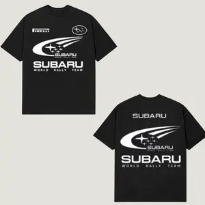 Subaru World Rally Team T-Shirt 2 Sides – JDM Racing Graphic Shirt, Car Enthusiast Streetwear Men’s Tops