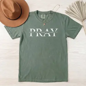 Comfort Colors Religious TShirt, Pray Jesus Bible Verse Tee for Women, Faith Based Religious Shirt, Inspirational Christian Gift