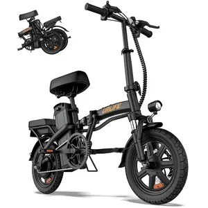 500W Peak Motor Folding Electric Bike for Adults 14" Portable Commuter ebikes 20MPH 40-Mile Range UL 2849 Certified Mini Bikes for Teens