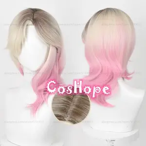 Gwen Stacy Cosplay Wig Pink Gradient Wig Cosplay Anime Cosplay Wigs Heat Resistant Synthetic Wigs