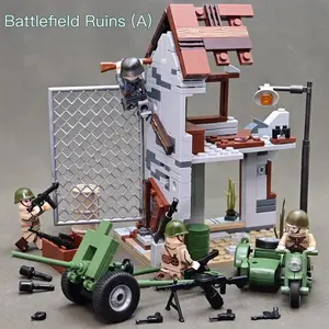 Russian Stalingrad Battlefield Ruins Model Kit, High Difficulty Assembly, Military Collectible, Stem Education Toy, Building Blocks
