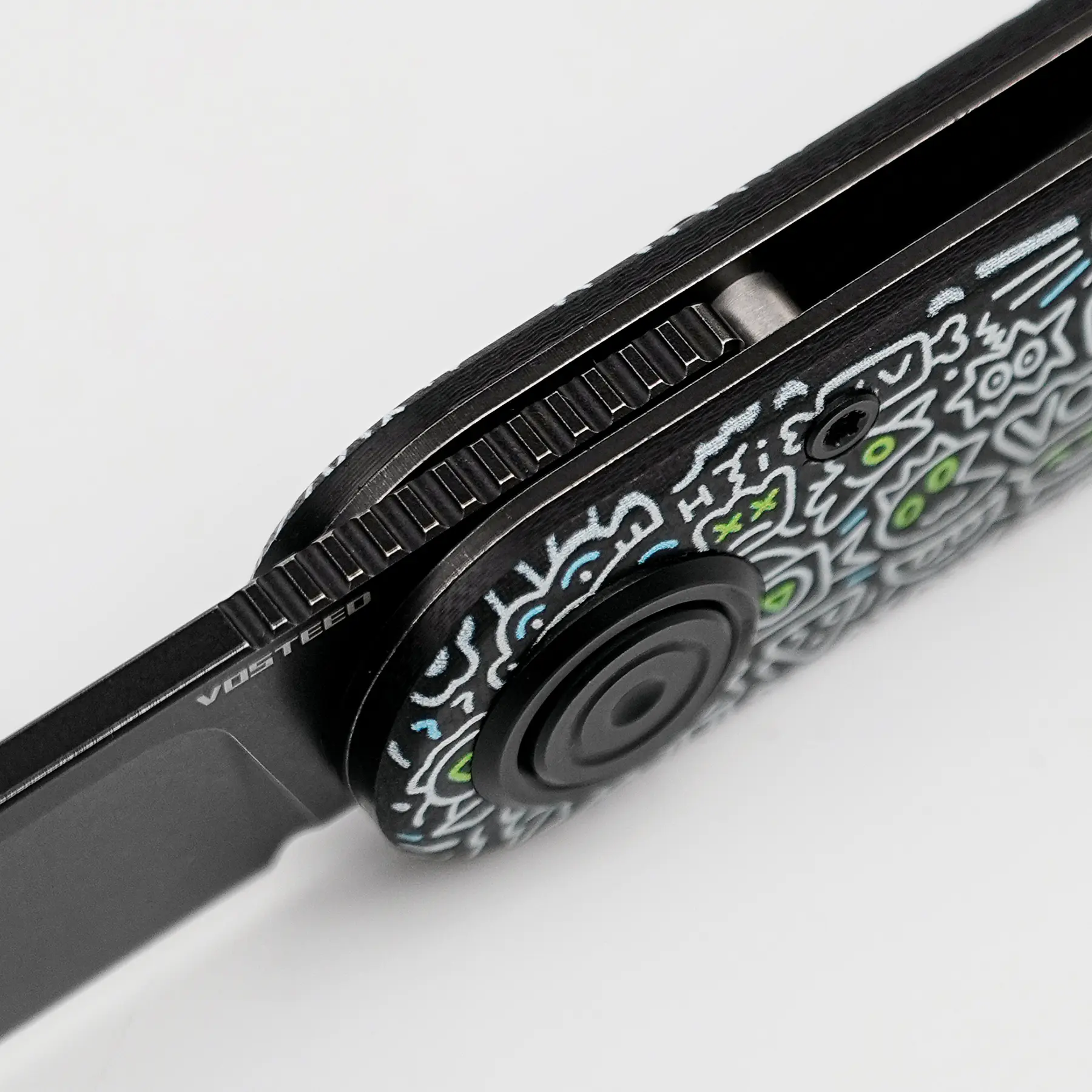 Vosteed Doodle Monster Series EDC Folding Knife, Corgi V / Marten