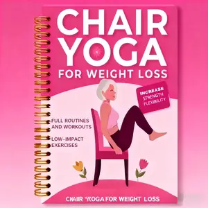 Spiral Yoga Practice Notebook Workbook for Seniors and Beginners, 30-Day Weight Loss Guide, Chair Yoga Exercises, Yoga Poses, Improve Flexibility, 5.5x8.3 Inches