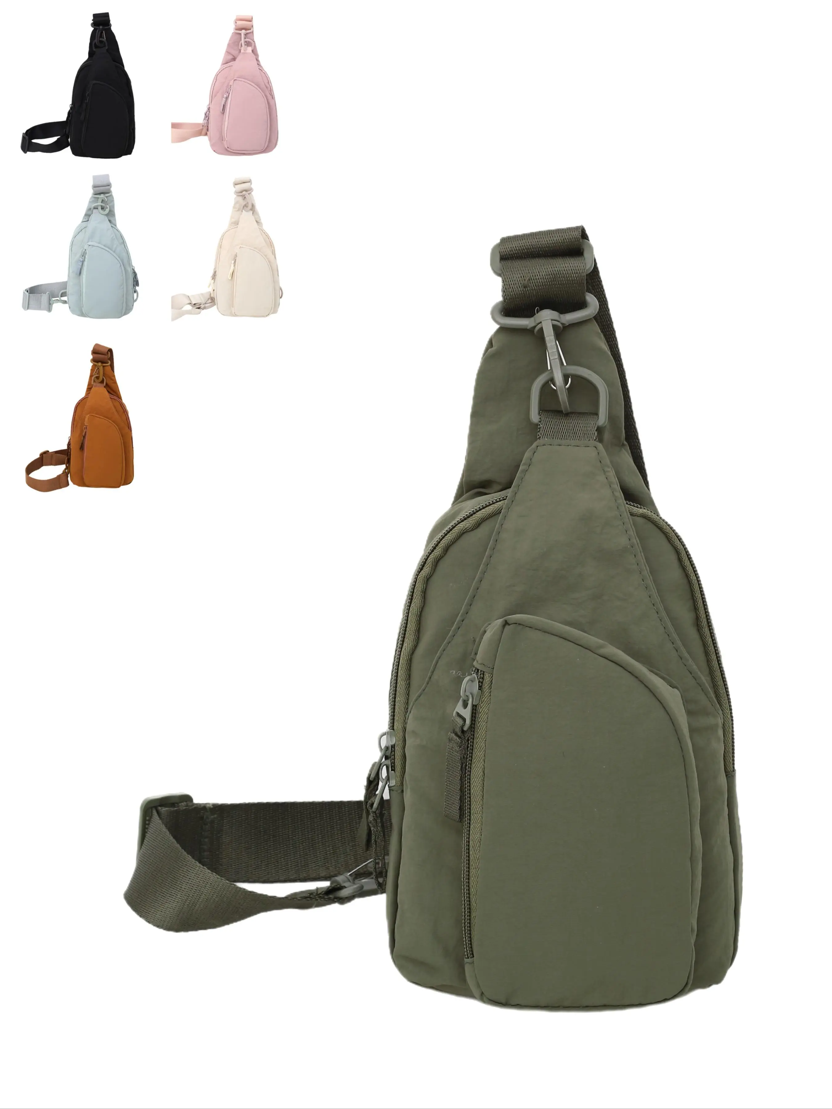 Sporty Women's Solid Color Sling Bag, Fashionable Lightweight Outdoor Chest Bag for Daily Used, Casual Trendy Versatile High-quality Daily Commuting Bag, Casual Crossbody Bag, Everyday Crossbody Bag