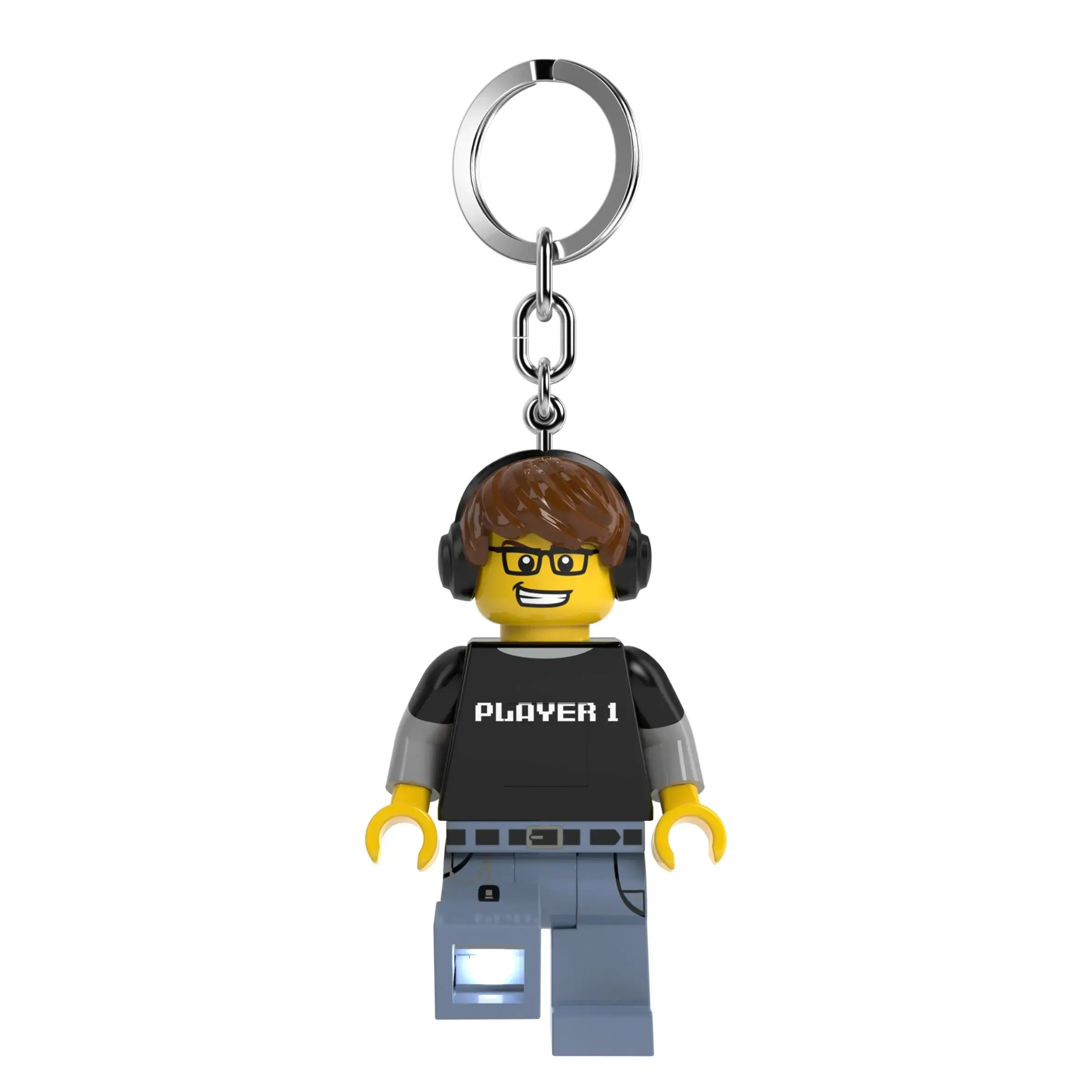 LEGO Keychain Light - Video Game Guy (KE217H), Large 3 Inches Tall