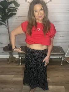 uptown polka dot skirt