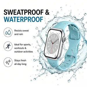 15-Pack Soft Silicone Replacement Bands for Apple Watch (45mm & 41mm), Butterfly Buckle Strap, Comfortable Classic Design, Secure Slim Fit, Daily Wear Wearable Tech Accessories, Imperium Adapt Bands