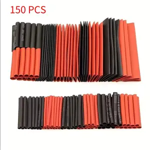 150 Piece Heat Shrink Tubing Kit, 2:1 Polyethylene Heating Cable Shrink Wrap, Car Cable Protection Wrapping Set