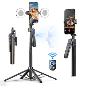 INFOJIFA Auto Face Tracking Tripod 360°  Rotatable Stainless Steel Stand with Remote & Gesture Control for iPhone Camera TikTok Vlog Streaming Video Selfie
