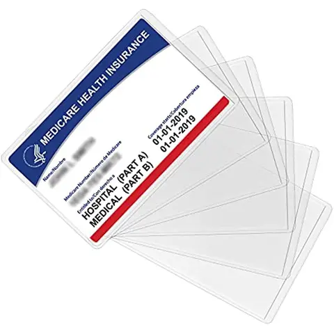 Medicare Card Protector Sleeve, 10pcs/pack Durable Medicare Card Protector, Office Accessories, Office Desk Accessories, Business Card Holder for Home Office