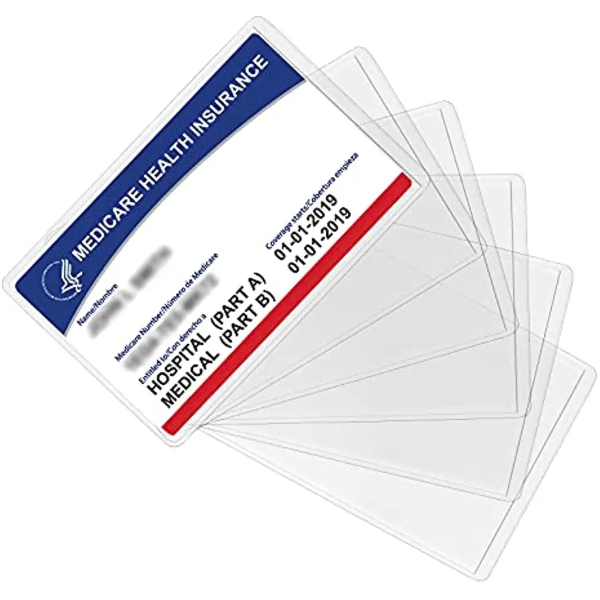 Medicare Card Protector Sleeve, 10pcs/pack Durable Medicare Card Protector, Office Accessories, Office Desk Accessories, Business Card Holder for Home