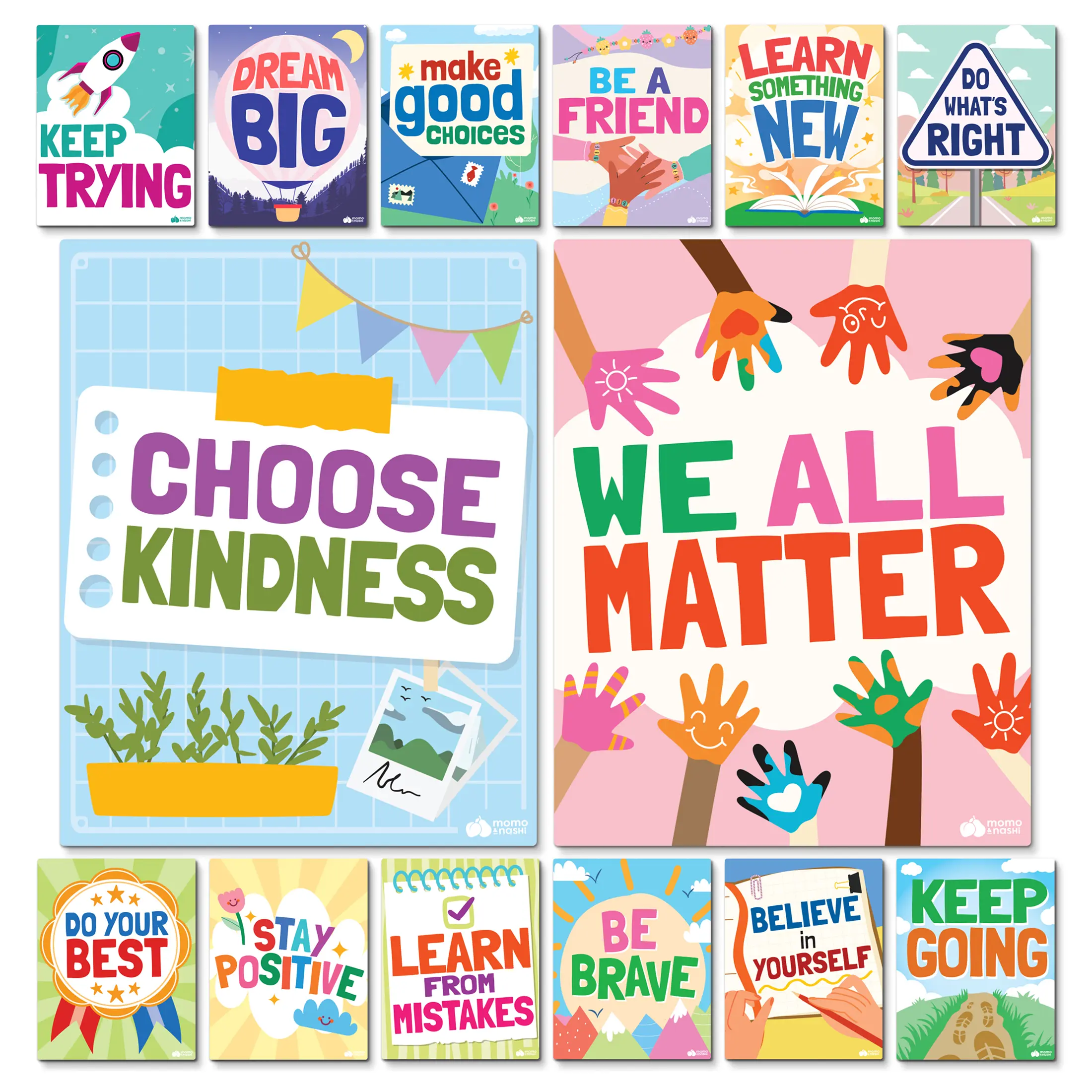 Motivational Posters for Classroom - [Back to school shopping] - 14pc Positive Inspirational Posters for Classroom - Positive Affirmation Wall Décor