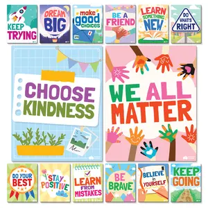 Motivational Posters for Classroom - 14pc Positive Inspirational Posters for Classroom - Positive Affirmation Wall Décor
