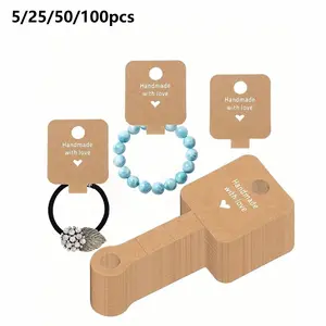 Paper Jewelry Display Cards, 5/25/50/100 Sheets, Ideal for Earrings, Bracelets, Necklaces, Christmas Gifts, Elegant Packaging