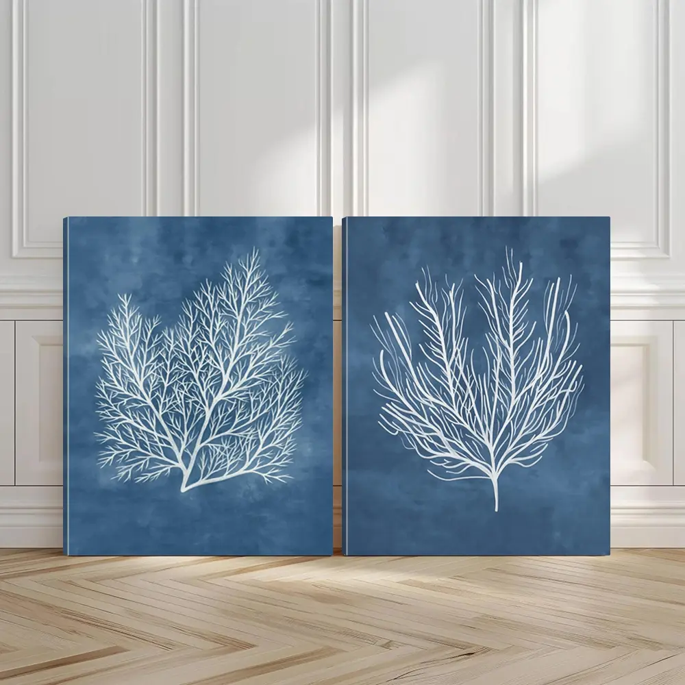 2pcs Abstract Design Wall Art, Minimalist Poster, Blue Background Art Prints, Graffiti Style Home Decor, Modern Wall Paintings, Minimalist Canvas Posters Wall Arts, Decor for Living Room, Restaurant, Kitchen, Bedroom, Wooden Wall Art, With Frame