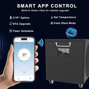 Portable OTA Upgrade Wifi 1.5hp air Cooled Immersion Cold Therapy Plunge Barrel Water Ice Bath Chiller with Pump