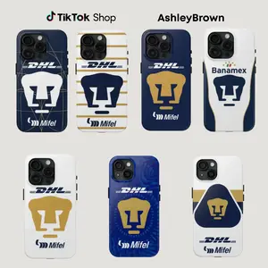 Pumas UNAM Style Magsafe Phone Case Mexico Soccer Fan Premium Dual-Layer Tough Protection for Popular Phone Models Shock-Resistant TPU & Polycarbonate Shell